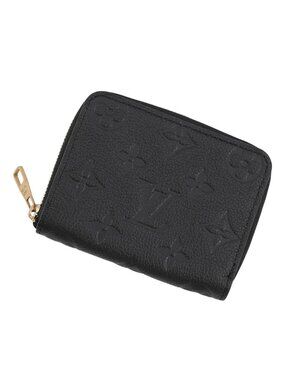 Louis Vuitton Coin Purse Monogram Empreinte Zippy Wallet Black